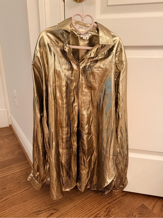 Marc d’arcy Tops - Metallic gold vintage blouse